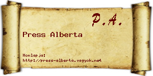 Press Alberta névjegykártya